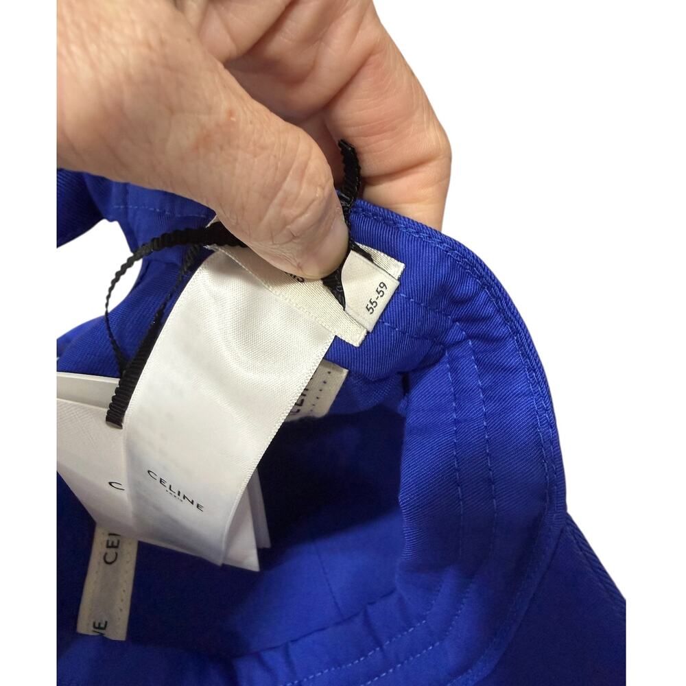 Celine Womens Triomphe Baseball Hat Cap Royal Blue Small Bleu Roi - Picture 6 of 6